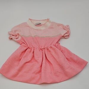 Healthtex Pink and White Polka Dot Dress 2T Vintage Kids Health-tex